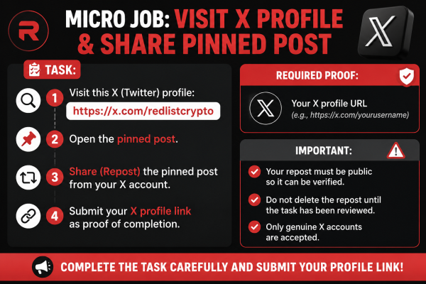 Visit X Profile & Share Pinned Post