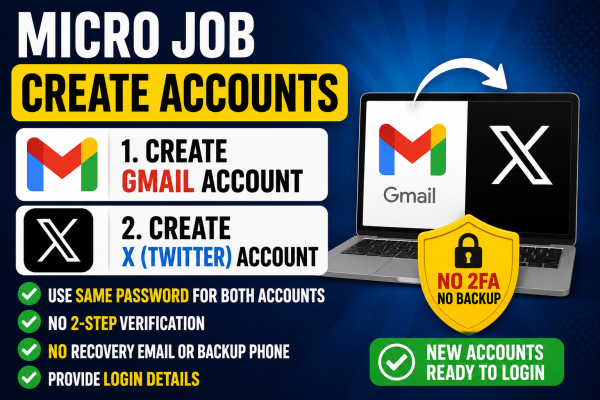 Create a New Gmail Account and X (Twitter) Account