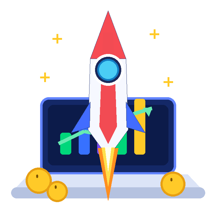 Rocket representing growth